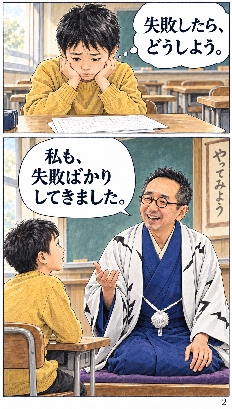 橋元屋幸守さん プロフィールストーリー漫画 2ページ目